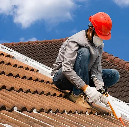 working on roof